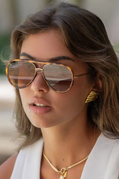 Freyrs Eyewear Shay Aviator Sunglasses In Black