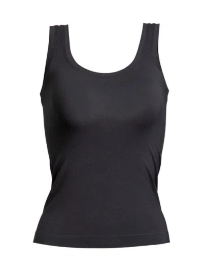 Single Stitch Seamless Modal Blend Tank In White