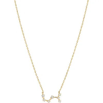 Bearfruit Jewelry 14k Gold Constellation Zodiac Necklace, 12 Zodiac Constellation Holiday Gift Idea In Gold