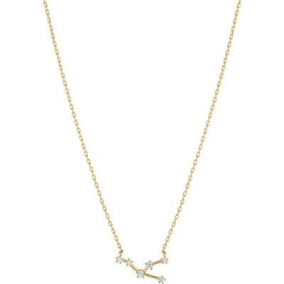 Bearfruit Jewelry 14k Gold Constellation Zodiac Necklace, 12 Zodiac Constellation Holiday Gift Idea In Gold