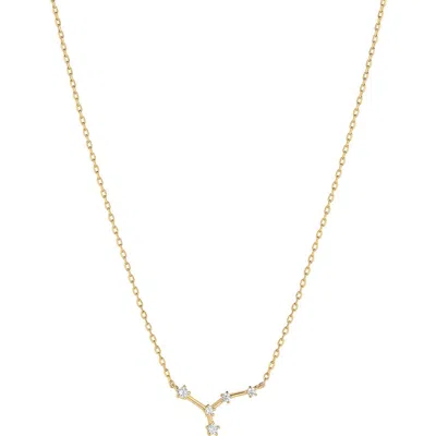 Bearfruit Jewelry 14k Gold Constellation Zodiac Necklace, 12 Zodiac Constellation Holiday Gift Idea In Gold