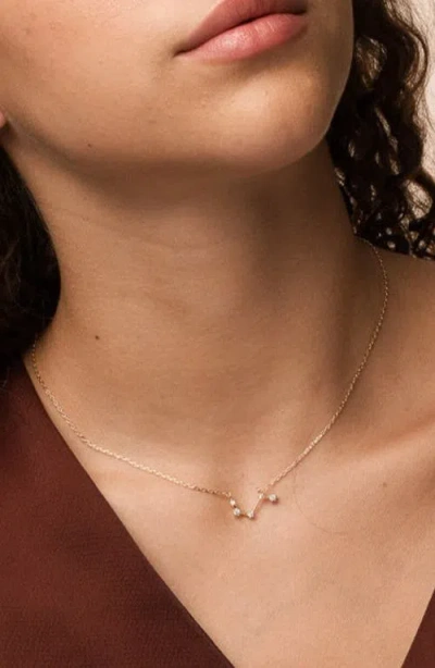 Bearfruit Jewelry 14k Gold Constellation Zodiac Necklace, 12 Zodiac Constellation Holiday Gift Idea In Gold