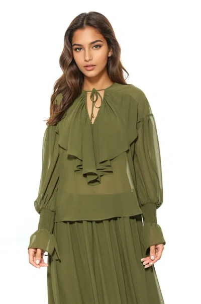 Alexia Admor Serelise Blouse In Green