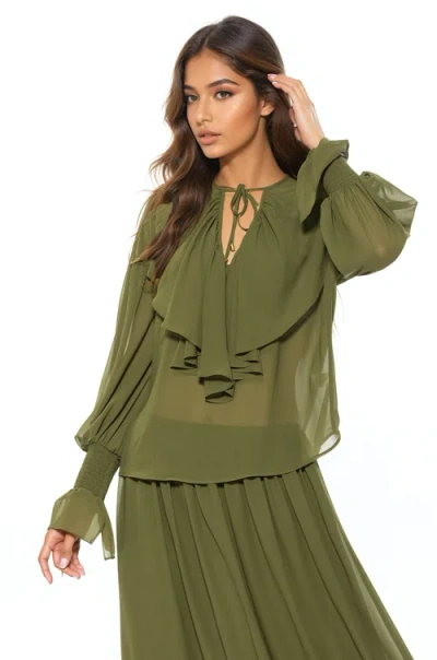 Alexia Admor Serelise Blouse In Green