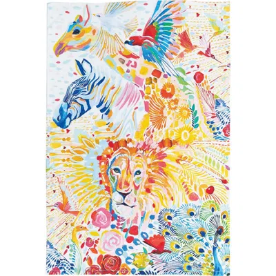 Carol & Frank Animal Kingdom Printed Kitchen Towel In Multi