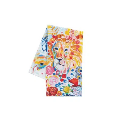 Carol & Frank Animal Kingdom Printed Kitchen Towel In Multi