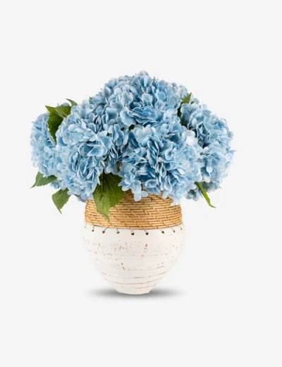 Cocobella Viviana Realtouch Hydrangea Stoneweave Arrangement In Blue