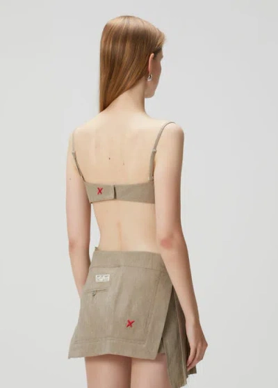 Pcfg Linen Bra In Brown