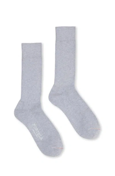 Fortela 2 Mid-length Lisle Cotton Socks In Gray