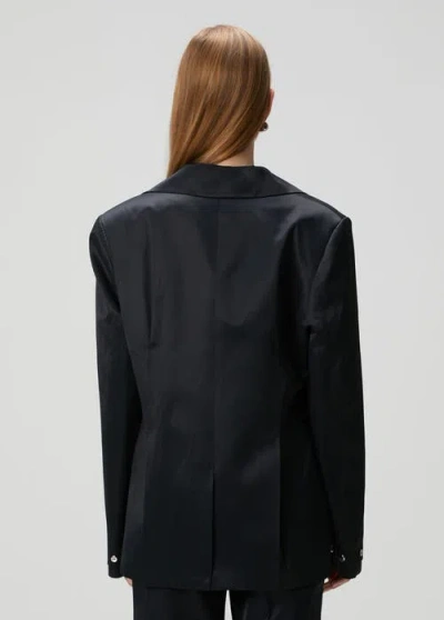 Pcfg Linen Blend Woven Jacket In Black