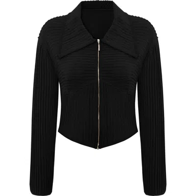 Pcfg Fitted Knit Cardigan In Black