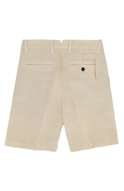 Fortela Beachshort Linen Short With Pleats In Neutral