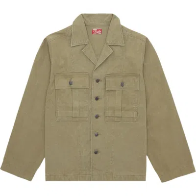 Fortela Richard Japan Cotton Overshirt In Green