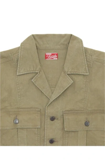 Fortela Richard Japan Cotton Overshirt In Green