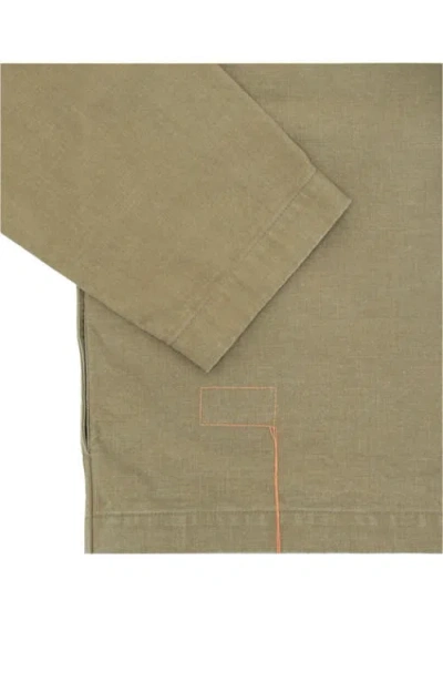 Fortela Richard Japan Cotton Overshirt In Green