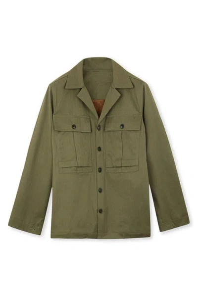 Fortela Solomonf Cotton Padded Overshirt In Green