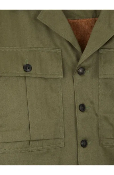 Fortela Solomonf Cotton Padded Overshirt In Green