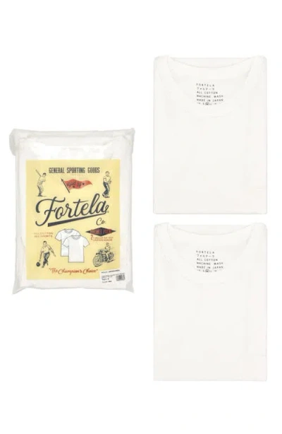 Fortela Japtpk Tubular Pocket Double-pack T-shirt In White