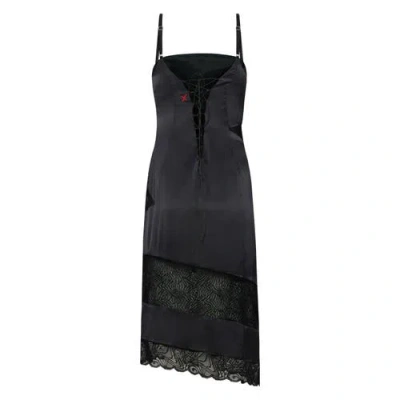Pcfg Pure Silk Women Black Dress