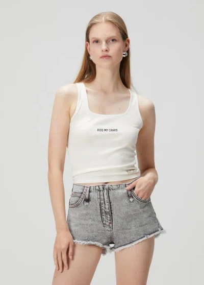 Pcfg Cotton Tank Top In White