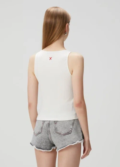 Pcfg Cotton Tank Top In White