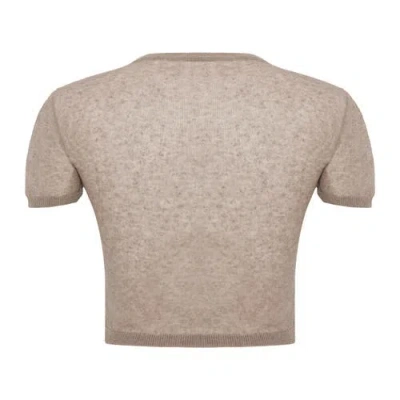 Pcfg Short Sleeve Knit Top In Brown