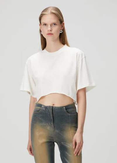 Pcfg Pure Cotton Oversized Crop Top In White
