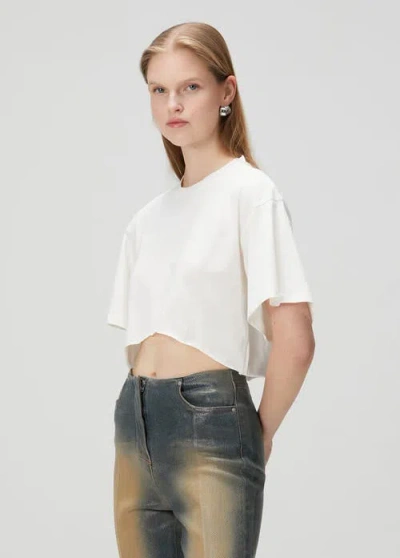 Pcfg Pure Cotton Oversized Crop Top In White