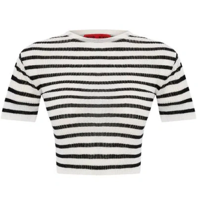 Pcfg Striped Short Sleeve Knit Top In Multi