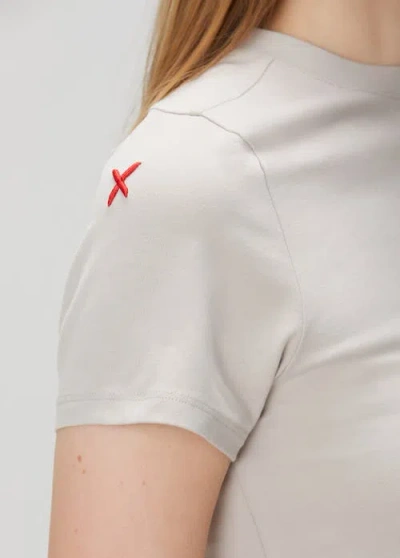 Pcfg Cotton Slim Fit Crop Tee In White