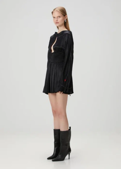 Pcfg Long Sleeve Mini Dress In Black