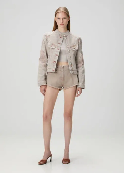 Pcfg Cotton Slim Fit Crop Tee In White