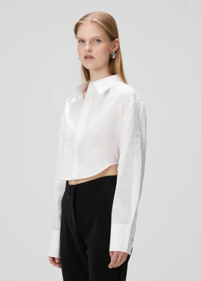 Pcfg Pure Cotton Crop Shirt In White