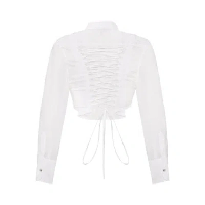 Pcfg Pure Cotton Crop Shirt In White