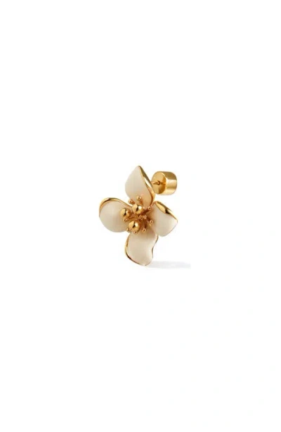 Retro Chic Iris Blossom Stud Earrings