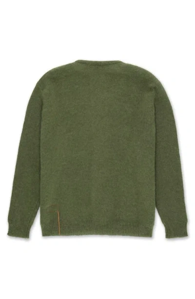 Fortela Teddy Patch Pocket Cardigan In Green