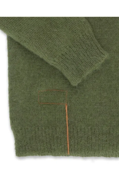 Fortela Teddy Patch Pocket Cardigan In Green