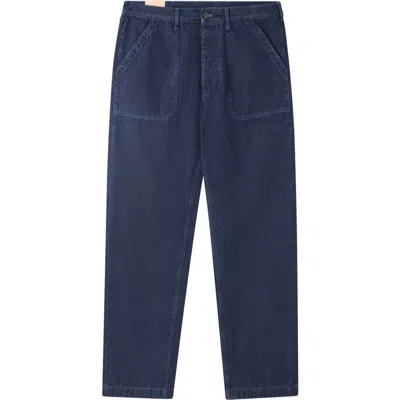 Fortela Jerom Indigo Rinse Denim Pants In Brown