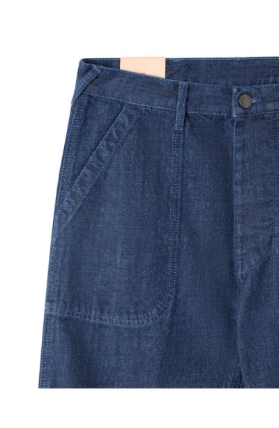 Fortela Jerom Indigo Rinse Denim Pants In Brown