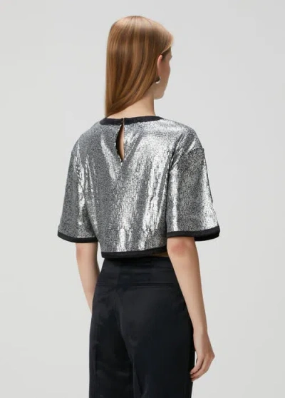 Pcfg Sequin Top In Animal Print