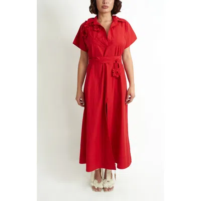 Florencia Davalos Diana Orchid Dress In Red