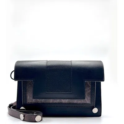 Doizpe Frihed Cactus Luxe Crossbody And Clutch Bag In Black