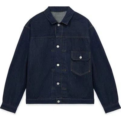 Fortela Type Indigo Rinse Denim Jacket In Blue