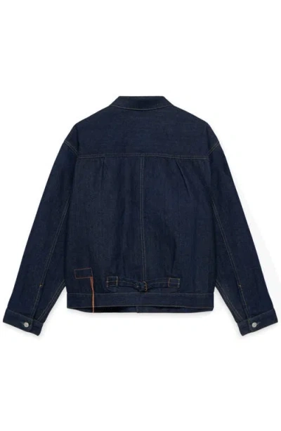 Fortela Type Indigo Rinse Denim Jacket In Blue