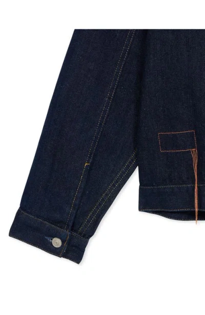 Fortela Type Indigo Rinse Denim Jacket In Blue