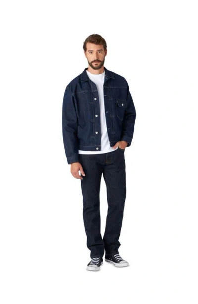 Fortela Type Indigo Rinse Denim Jacket In Blue