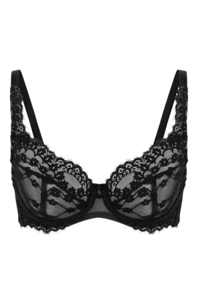 Hunkemoller Daisy Non-padded Underwired Bra In Black