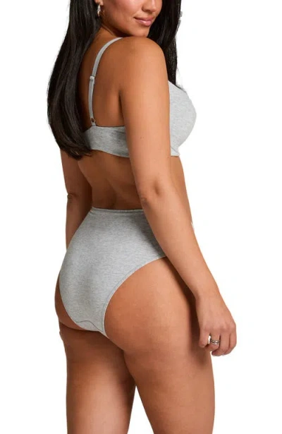 Hunkemoller Hunkemöller Cotton Padded Underwired Bra In Gray