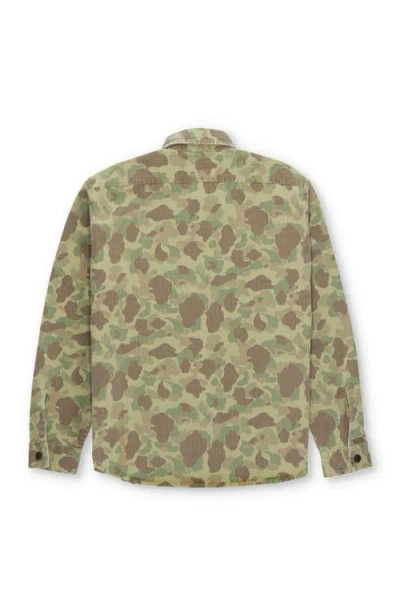 Fortela Kenny Cotton Camouflage Overshirt In Green