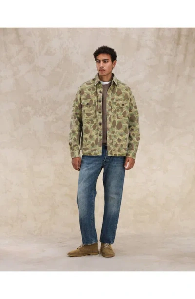 Fortela Kenny Cotton Camouflage Overshirt In Green